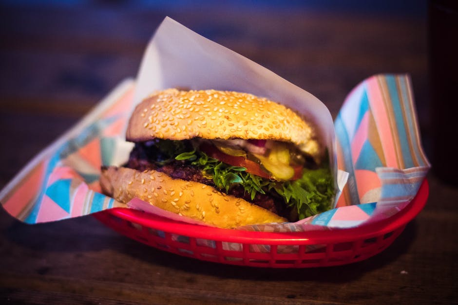 Grammangabe für Hackfleisch in Burger